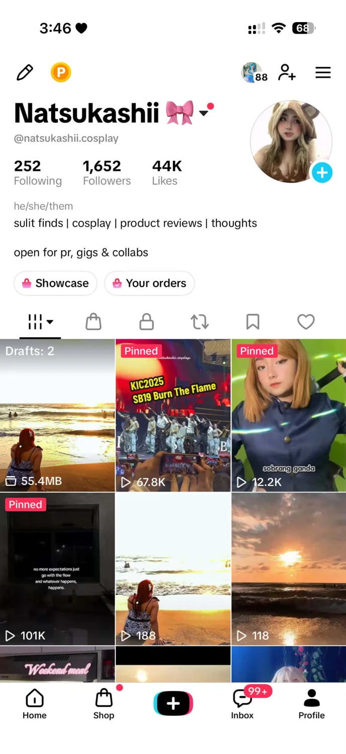 TikTok creator profile screenshot